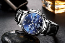 Load image into Gallery viewer, Men's Elegant Watch With Chronometers And Leather Belts  Business Style Perfect Gift Excellent Look
