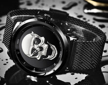 Load image into Gallery viewer, Men's Waterproof Stainless Steel Watch  3D Skull And Fluorescent Hands Unique Design Perfect Gift
