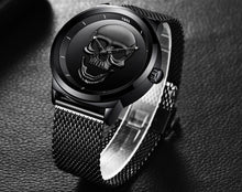 Load image into Gallery viewer, Men's Waterproof Stainless Steel Watch  3D Skull And Fluorescent Hands Unique Design Perfect Gift
