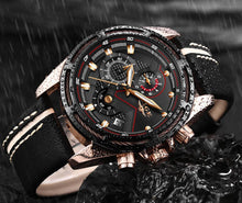Load image into Gallery viewer, Waterproof Men's Sports  Watch With Leather Transparent Belts, Chronometers Day View Perfect Gift
