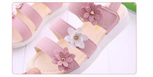 Load image into Gallery viewer, Children's Shoes Summer Style Sandals Girls Princess Beautiful Flower Shoes Kids Flat Sandals Baby Girl Girls Strappy Sandals With Flowers Open-Toe Dress Sandals Beautiful Outdoor Party Sandals
