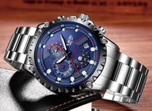 Load image into Gallery viewer, Men's  Watch With Chronometers Day Display And Fluorescent Hands Unique Design Excellent Gift
