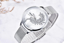 Load image into Gallery viewer, Luxury Womens Round Watch Simple Analog Quartz Watches Elegant Stainless Steel Mesh Strap Fashionable Wrist Watch For Woman

