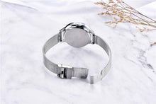 Load image into Gallery viewer, Luxury Womens Round Watch Simple Analog Quartz Watches Elegant Stainless Steel Mesh Strap Fashionable Wrist Watch For Woman
