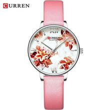 Load image into Gallery viewer, Womens Watches With Decoupage Flower Patterns And Details Of Large Roman Numbers
