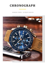 Load image into Gallery viewer, 2021 Blue Men Watch Luxury Design Watches Silicone Band Male Wrist Watches Men's Chronograph Round Watch
