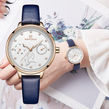 Load image into Gallery viewer, Stylish Womens Elegant With Double Zircon And Two Chronometer Day And Date Luxury Watch
