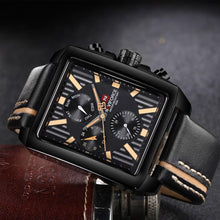 Load image into Gallery viewer, Men's Waterproof Watch With Leather Belt And Chronometers  Retro Style Unique Shape Excellent Gift
