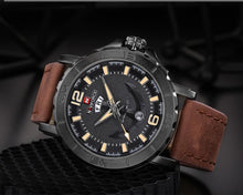 Load image into Gallery viewer, Men's Waterproof Watch With Anchor Detail and Fluorescent Hands Excellent Design Luxury Perfect Gift
