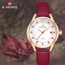 Load image into Gallery viewer, Women's Elegant  Watch With Leather  Belt And Metal Case Waterproof Wristwatch Excellent Design Perfect Gift

