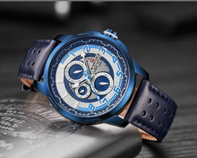 Load image into Gallery viewer, Sport Watches For Man Waterproof Watch Analog Quartz Leather Band Date Calendar  Unique Wristwatch  Perfect Gift
