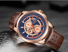 Load image into Gallery viewer, Sport Watches For Man Waterproof Watch Analog Quartz Leather Band Date Calendar  Unique Wristwatch  Perfect Gift
