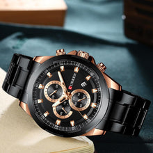 Load image into Gallery viewer, Men's  Water Resistant Watch With Chronometers Day View Unique Design Perfect Gift
