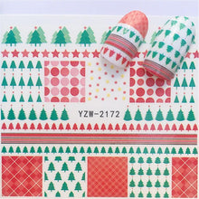 Load image into Gallery viewer, New Christmas Water Decal Nail Art Nail sticker New Year Slider Tattoo Full Cover Santa Claus Snowman Designs Xmas Decals 3D Wave Design Decoration for Women Girls Tape Nail Art Stickers Decal Decoration  Nail Art Accessories Decoration Decal
