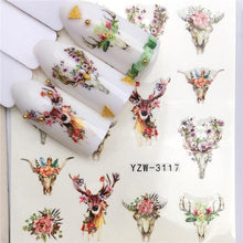 Load image into Gallery viewer, New Christmas Water Decal Nail Art Nail sticker New Year Slider Tattoo Full Cover Santa Claus Snowman Designs Xmas Decals 3D Wave Design Decoration for Women Girls Tape Nail Art Stickers Decal Decoration  Nail Art Accessories Decoration Decal

