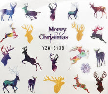 Load image into Gallery viewer, New Christmas Water Decal Nail Art Nail sticker New Year Slider Tattoo Full Cover Santa Claus Snowman Designs Xmas Decals 3D Wave Design Decoration for Women Girls Tape Nail Art Stickers Decal Decoration  Nail Art Accessories Decoration Decal

