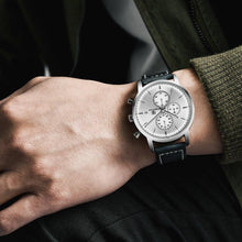 Load image into Gallery viewer, Business Watch Men Fashion Waterproof Military Chronograph Sport Quartz Wristwatch Leather Bracelet
