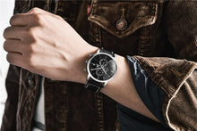 Load image into Gallery viewer, Business Watch Men Fashion Waterproof Military Chronograph Sport Quartz Wristwatch Leather Bracelet
