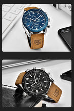 Load image into Gallery viewer, Luxury Men Stainless Steel Quartz Watch Accurate Timing Waterproof Analog Chronograph Men's Quartz Watches
