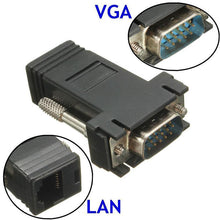 Load image into Gallery viewer, 1pcs VGA Extender Male To LAN Video CAT5 CAT6 RJ45 Network VGA Extender To RJ45 Network Cable Adapter DB15 Port To RJ45 Enternet For Multimedia TV
