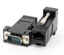 Load image into Gallery viewer, 1pcs VGA Extender Male To LAN Video CAT5 CAT6 RJ45 Network VGA Extender To RJ45 Network Cable Adapter DB15 Port To RJ45 Enternet For Multimedia TV
