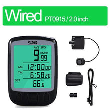 Load image into Gallery viewer, Wireless Bike Computer Rainproof Speedometer Odometer Stopwatch Wireless Waterproof Bicycle Cycle Speedometer And Odometer With Automatic Wake-up Backlight Motion Sensor LCD Display
