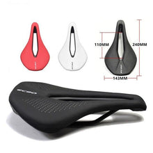 Load image into Gallery viewer, Sport Bicycle Seat Saddle  Road Bike Saddles Mountain Bike Racing Saddle PU Breathable Soft Seat Cushion Suspension Gel Bike Saddle Breathable Comfortable Bicycle Seat Ergonomics Design Fit Mountain Bike Road Bike
