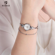 Load image into Gallery viewer, Luxury Small Silver Women Watch Modern Bracelet Wristwatch Quartz Waterproof Mini Round Design
