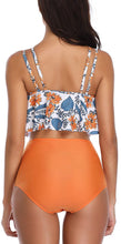 Load image into Gallery viewer, Women High Waist Bikini Plus Size Swimwear Summer Swimsuit Beach Bathing Suit Ruffle Bikini  Floral Printed Ruffle High Waist Bikini Set Women's Tummy Control Bathing Suit Swimsuit Flounce Peplum
