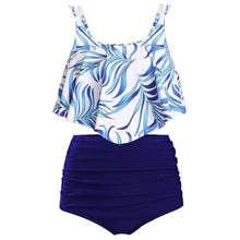 Load image into Gallery viewer, Women High Waist Bikini Plus Size Swimwear Summer Swimsuit Beach Bathing Suit Ruffle Bikini  Floral Printed Ruffle High Waist Bikini Set Women's Tummy Control Bathing Suit Swimsuit Flounce Peplum

