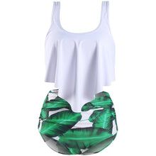 Load image into Gallery viewer, Women High Waist Bikini Plus Size Swimwear Summer Swimsuit Beach Bathing Suit Ruffle Bikini  Floral Printed Ruffle High Waist Bikini Set Women's Tummy Control Bathing Suit Swimsuit Flounce Peplum
