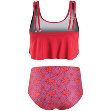 Load image into Gallery viewer, Women High Waist Bikini Plus Size Swimwear Summer Swimsuit Beach Bathing Suit Ruffle Bikini  Floral Printed Ruffle High Waist Bikini Set Women's Tummy Control Bathing Suit Swimsuit Flounce Peplum
