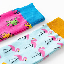 Load image into Gallery viewer, New Fashion Pure Soft Cotton Cartoon Animals Casual Socks Loving Heart Flamingo Women Cute Funny Short Ankle Socks For Men And Women

