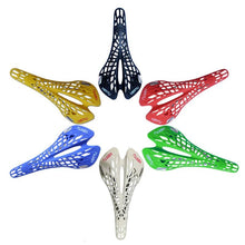Load image into Gallery viewer, Super Bicycle Saddle Light Plastic Mountain Bike Saddle Seat PVC Cushion Mountain Bike Seat Bicycle Hollow Seat Saddle Carbon Fiber Seat Cushion Cover Lightweight Saddle Bike Accessories
