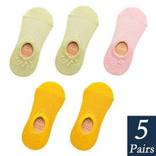 Load image into Gallery viewer, Women's Cute Cotton Invisible No Show Non-Slip Summer Candy Solid Color Silicone Short Socks Fashion Thin Ankle Boat Socks
