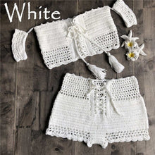 Load image into Gallery viewer, Two Piece Hand Hook Crochet Bikinis Set Swimwear
