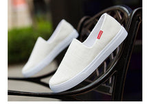 Load image into Gallery viewer, New Mens Womens Casual Flat Canvas Shoes Lightweight Elegant Shoes Men Casual Walking Sneakers Comfortable Modern White Soft Sneakers
