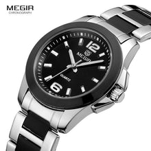 Load image into Gallery viewer, Classic Analogue Black Silver Women Watch Waterproof Elegant Quartz Wrist Watches Stainless Steel For Womens
