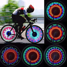 Load image into Gallery viewer, Bicycle Spoke Light Motorcycle Bike Tire Wheel Lights Flash Spoke Light Lamp Outdoor Cycling LED Bicycle Spoke Tire Light With 32 LED Changes Patterns Bicycle Rim Lights
