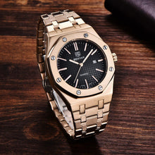 Load image into Gallery viewer, Men's Fashion Watch Luxury Men Stainless Steel Band Quartz Watch Analog Waterproof Sports Military Watches
