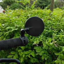 Load image into Gallery viewer, Round Bicycle Rearview Handlebar Mirrors Cycling Rear View Bike Silicone Handle Rearview Mirror With Wide Angle Convex Mirror Adjustable Rotatable Handlebar Safety Mirrors For Mountain Road Bike Bicycle
