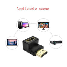Load image into Gallery viewer, HDMI Compatible 90 Degree Right Angle Adapter HDMI 270 Degree HDMI Gold Plated HDMI 2.0 Male To Female Adapter Connector HDMI Cable Extender 3D 4K Supported
