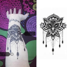 Load image into Gallery viewer, Luxury Colorful And Black Womens Tattoo Temporary Flower Waterproof Elegant Modern Tattoo For Shoulder

