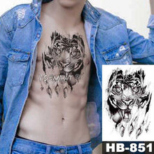 Load image into Gallery viewer, Gladiator Temporary Tattoo Sticker Flower Waterproof Big Modern Womens Mens Body Tattoo Luxury Design
