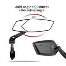 Load image into Gallery viewer, Unique 360 Degree Rotate Bike Rear View Mirror Cycling Accessories Flexible Safety Rear View Mirrors Adjustable Easy Mount Rear View Bike Mirrors Back Right Side Bicycle Mirror For Adult Bikes

