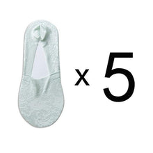 Load image into Gallery viewer, 5 Pairs Fashion Women Girls Summer Socks 7 Color Style Lace Flower Short Sock Antiskid Invisible Ankle Socks For Women
