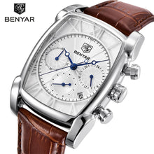 Load image into Gallery viewer, Classic Rectangle Waterproof Case Vintage Design Luxury Watches Leather Strap Business Casual Analog Wrist Watch For Men
