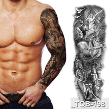 Load image into Gallery viewer, Luxury Black Temporary Tattoo Waterproof Big Lion Tattoo For Body Arm Legs Modern Large Design

