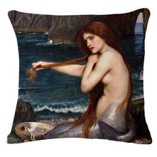 Load image into Gallery viewer, Art Renaissance Print Cushion Cover Throw Pillow Cover Home Decorative Cushion Case Beautiful Painting Art Pillow Case Home Decorative Sofa Car Chair Throw Pillow Case 45x45CM

