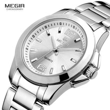 Load image into Gallery viewer, New Silver Round Women Watch Waterproof Quartz Wristwatch Modern Shine Style For Women's
